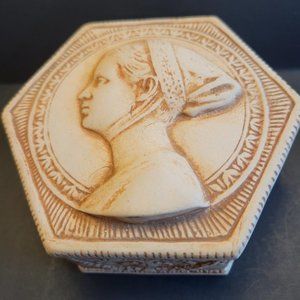 Vintage Italian terracotta C. Balignani "Di Signa" trinket/jewelry box